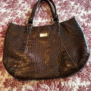 Cross Brand Faux Leather Slim Briefcase Shoulder Bag